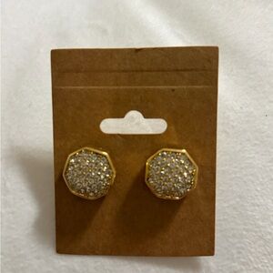Elegant Gold and Silver Stud Earrings